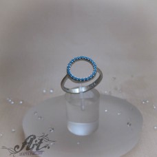 Сребърен дамски пръстен с циркони R-1141